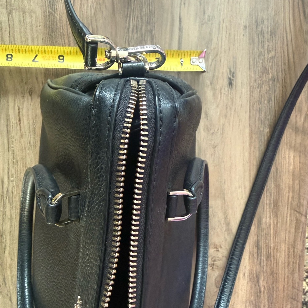 Kate Spade Black Pebbled Satchel with crossbody strap - Picture 5 of 7